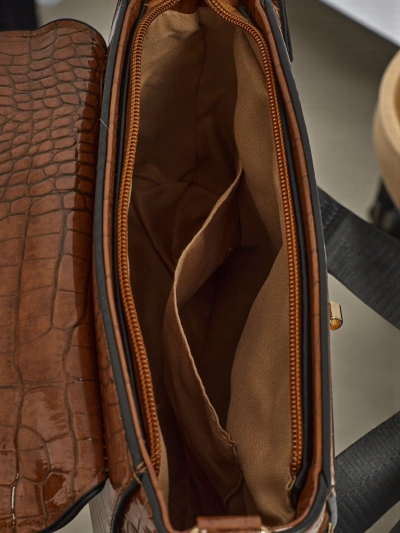 Kis női műbőr táska Narelle nyomással