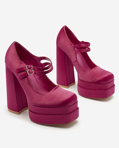 Fukszia női magas tűsarkú cipő Elika - Lábbeli