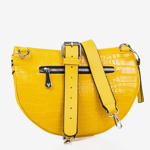 Sárga kis vese táska állat dombornyomással - táskák