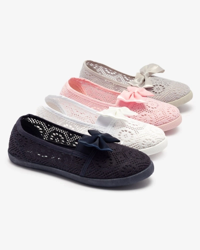 Lányok szürke slip on tornacipő masnival Sweet Life - Lábbeli