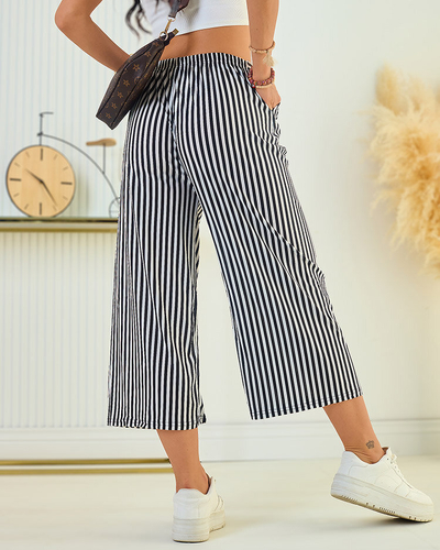 Royalfashion Női széles csíkos culotte nadrág