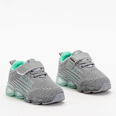 Szürke gyermek sportcipő menta részletekkel Dons - Footwear
