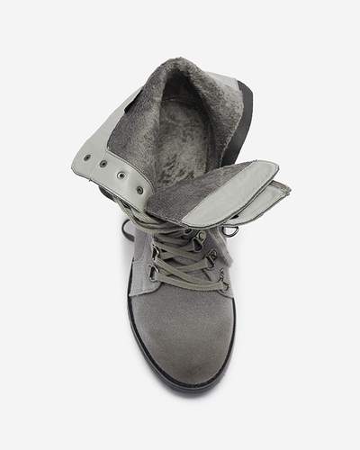 Szürke női magas szárú csizma Fareffi- Footwear