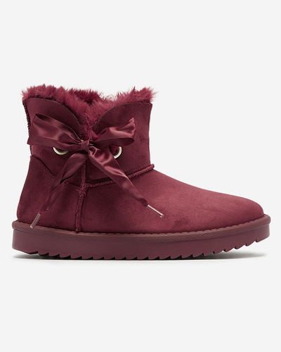 OUTLET Maroon női hócsizma masnival Rimms- Footwear
