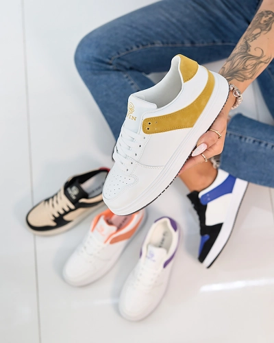 Royalfashion Mustard fehér női sportcipő Elevace