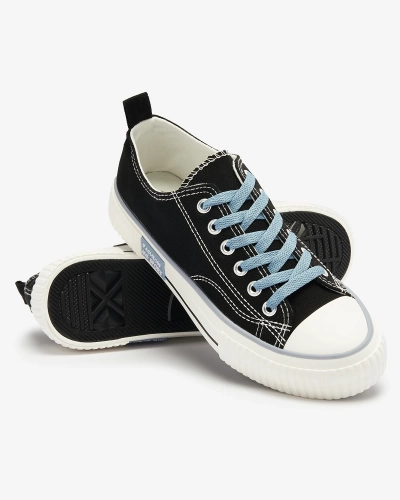 Fekete női fűzős tornacipő Tasabba- Footwear