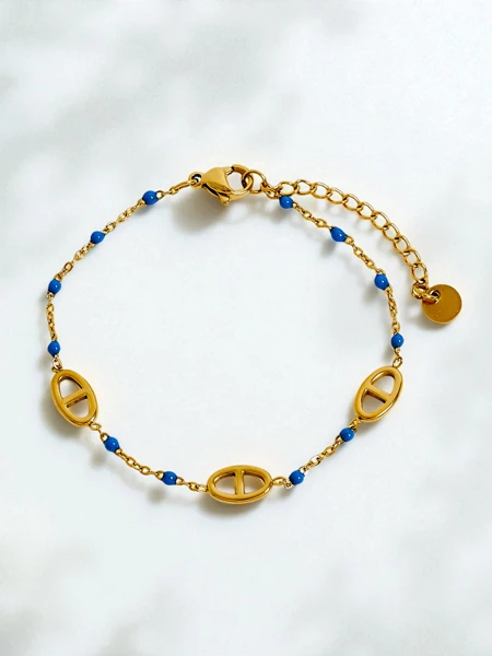 Callisto Aurea aranyozott gyöngyös karkötő