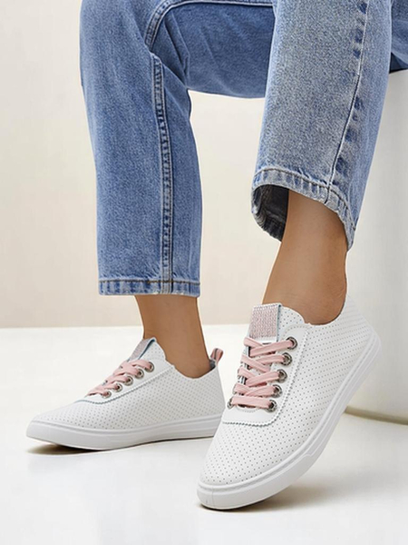 Royalfashion női ökobőr tornacipő PureWalk
