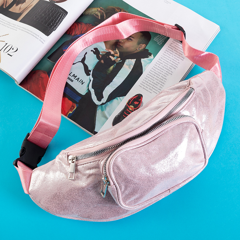 Fényes női rózsaszín vese - Kézitáskák