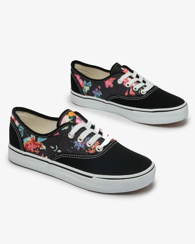 Royalfashion Női Blossom Beat Black Floral Sneakers