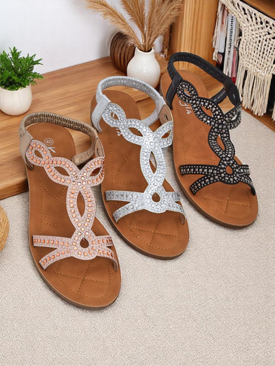 Royalfashion Női szandál dekoratív pántokkal Ava Shine