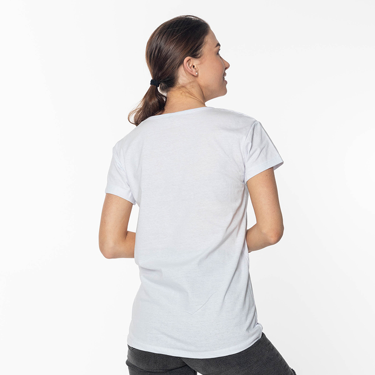 Női fehér nyomott póló - Ruházat