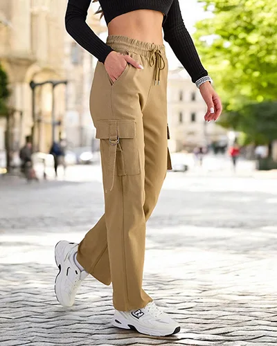 Royalfashion Női szövet harci nadrág