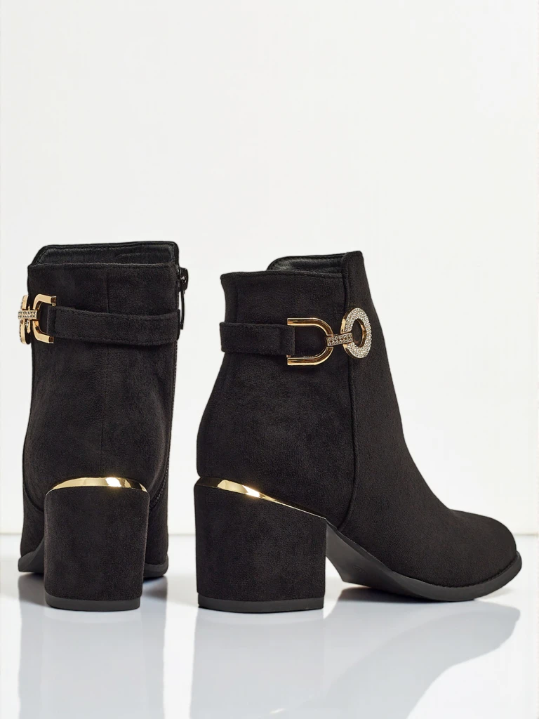 Talrima női öko velúr bokacsizma vastag sarokkal