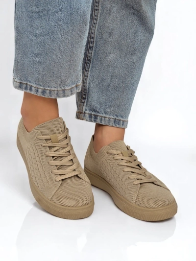 Royalfashion Livia Classico Világosbarna Trivium Női Sneaker Szövet