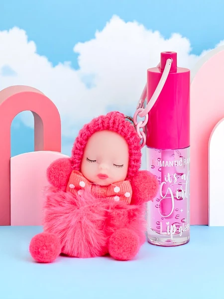 Gyermek ajakfény babával Fuchsia