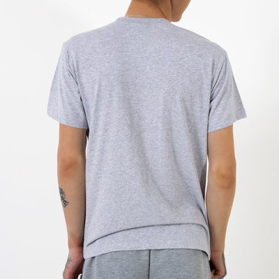 Férfi szürke pamut póló nyomtatással - Ruházat