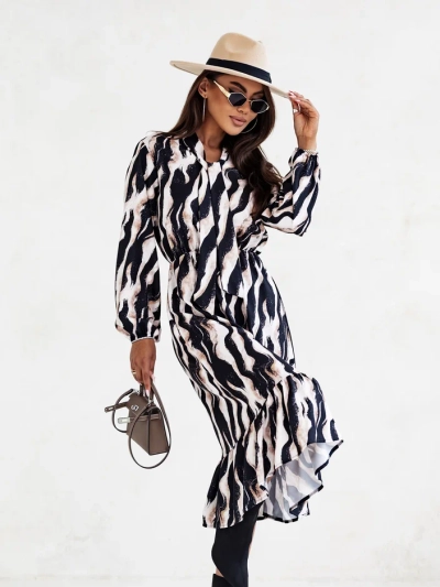 Royalfashion Női midi ruha nyomattal