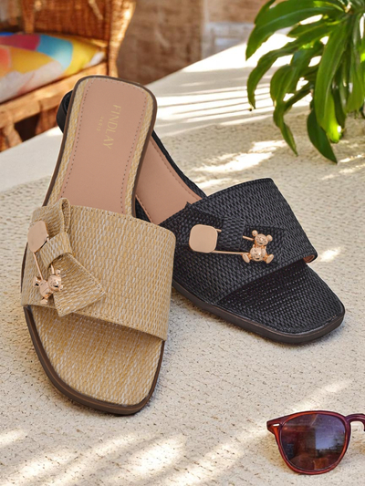 Royalfashion női szalmapapucs szandál Aurelia