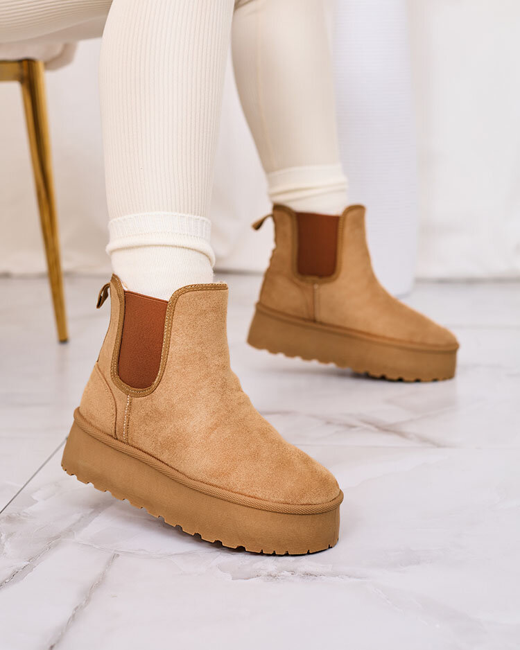 Royalfashion Barna női platformos hócsizma Stiellsia