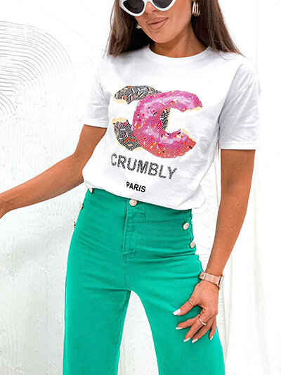 Royalfashion Női póló nyomtatással és cirkuszokkal