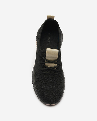 Fekete női sportcipő barna betéttel Keteti - Lábbeli