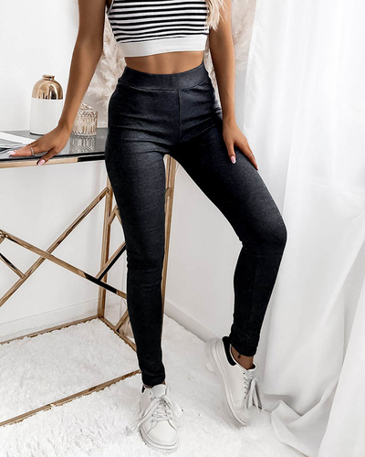 Női leggings sötétszürke színben- Ruházat