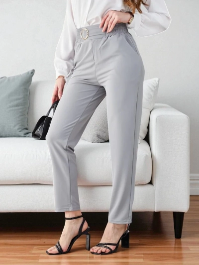 Eleganza Világosszürke Nadrág