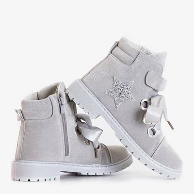 OUTLET Világosszürke női táska Misaki díszítéssel - Lábbeli