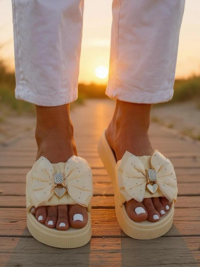 Royalfashion Női platform papucs masnival Sento Pace