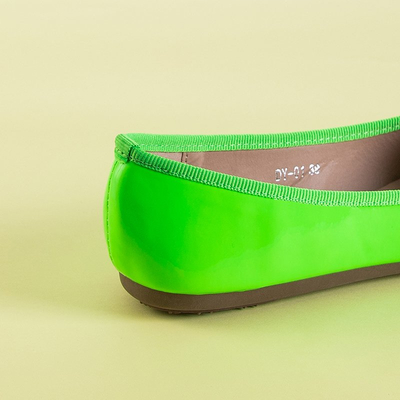 Suzzi neon zöld lakk női balerinák - cipők
