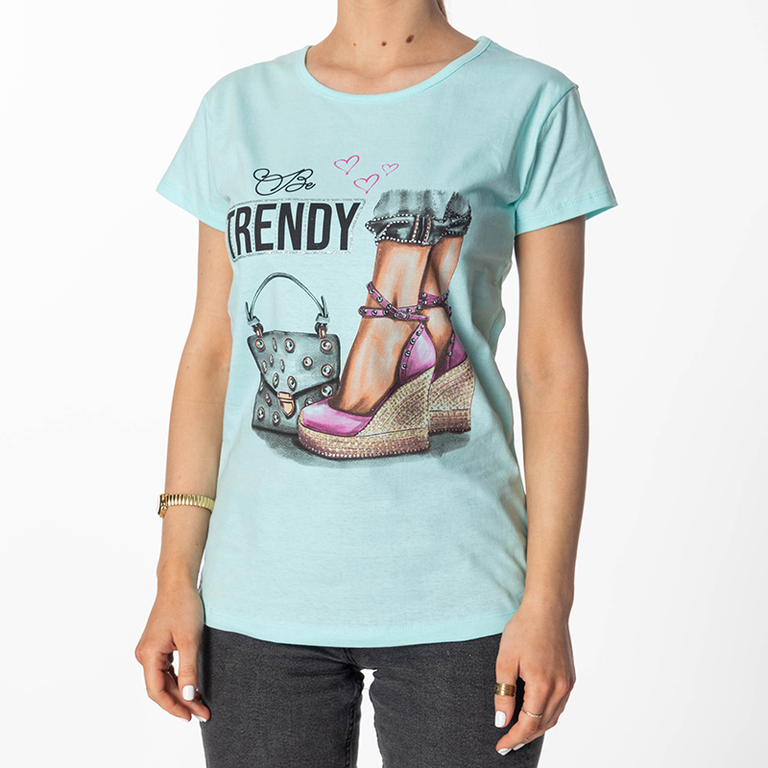 Menta Női póló TRENDS- Ruházatmintás