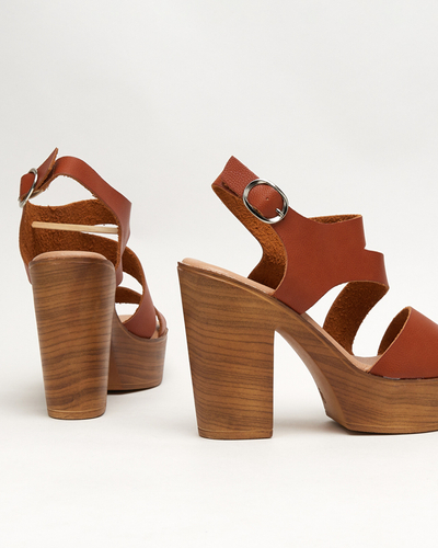 Női tevés szandál magas oszlopon Werisso - Lábbeli