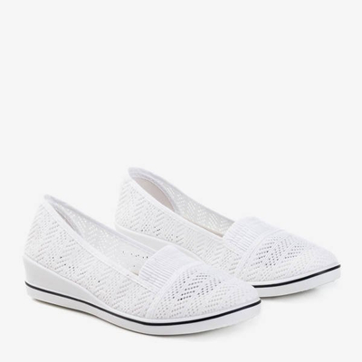 OUTLET Fehér cipők alacsony éken Faset - Cipők