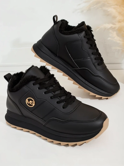 Royalfashion Melegített női tornacipő szőrmével Casot