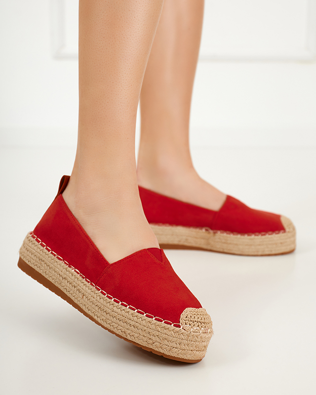 Umox platform piros espadrilles - lábbeli