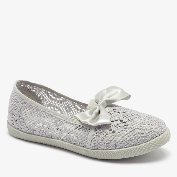Lányok szürke slip on tornacipő masnival Sweet Life - Lábbeli