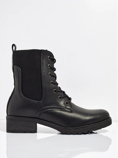 Oslynne öko bőr fűzős női bokacsizma