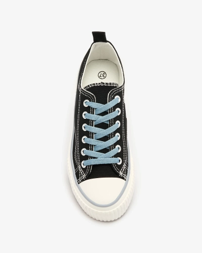 Fekete női fűzős tornacipő Tasabba- Footwear