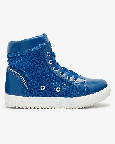 Kék lány magas szárú tornacipő Borris- Footwear