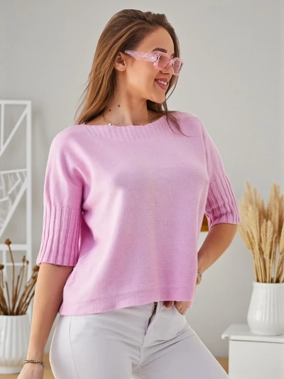 Royalfashion Női viszkóz pulóver rövid ujjakkal
