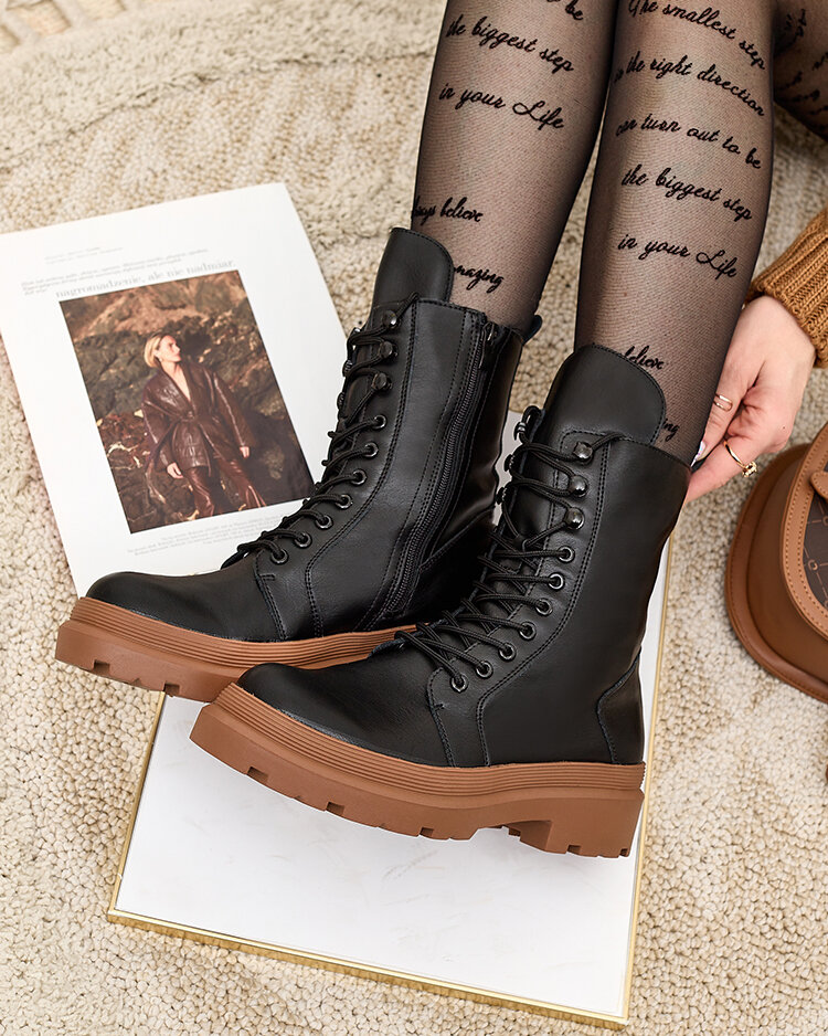 Royalfashion Eco bőr női bagger csizma Vederme