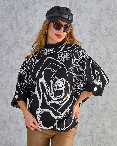 Royalfashion női vékony print pulóver