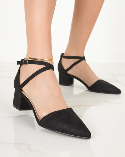 Női fekete szandál oszlopon Crisco - Footwear