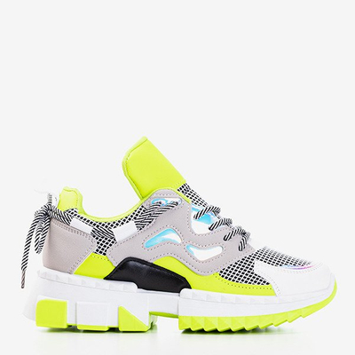 Neonowe zielone sportowe buty damskie Crazy - Obuwie