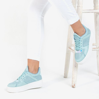 Niebieskie sportowe buty na platformie Salsa - Obuwie