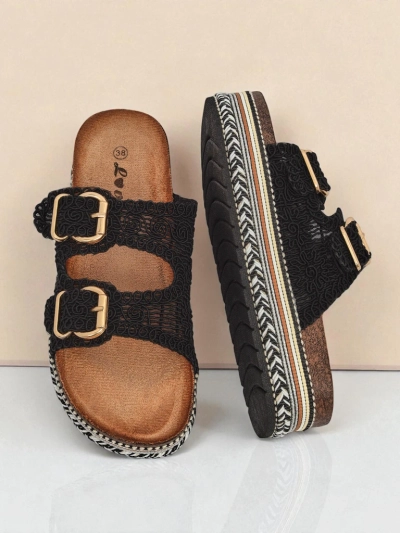 Royalfashion Női platform szandál csatokkal CorkStyle