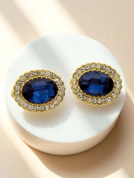 Royalfashion Női klipszes fülbevaló kristállyal és cirkóniával