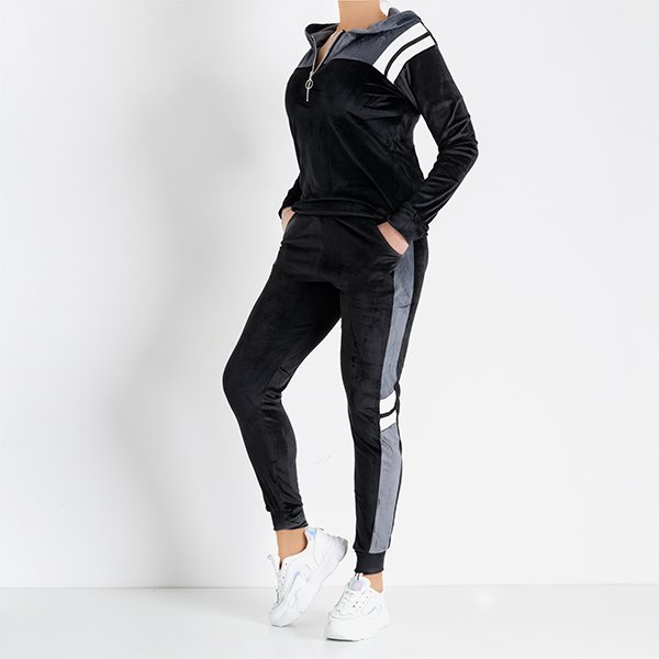 Női fekete tréningruha szett - Ruházat