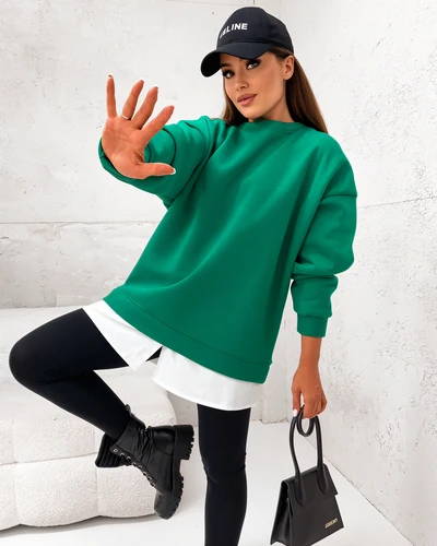 Royalfashion Pamut női pulóver levehető alsó résszel